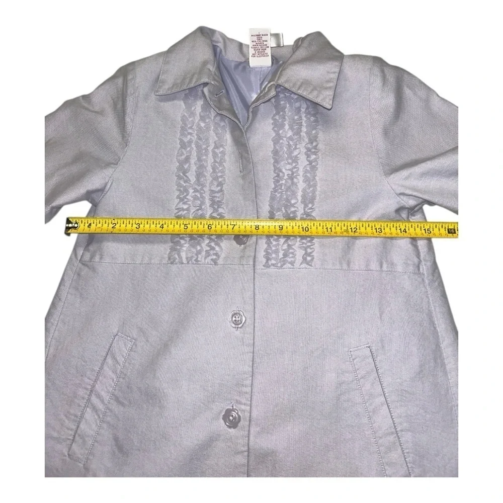 Vintage GYMBOREE Tea Party Girls Spring Coat Size 3XL (8 yrs) Lavender 2002
